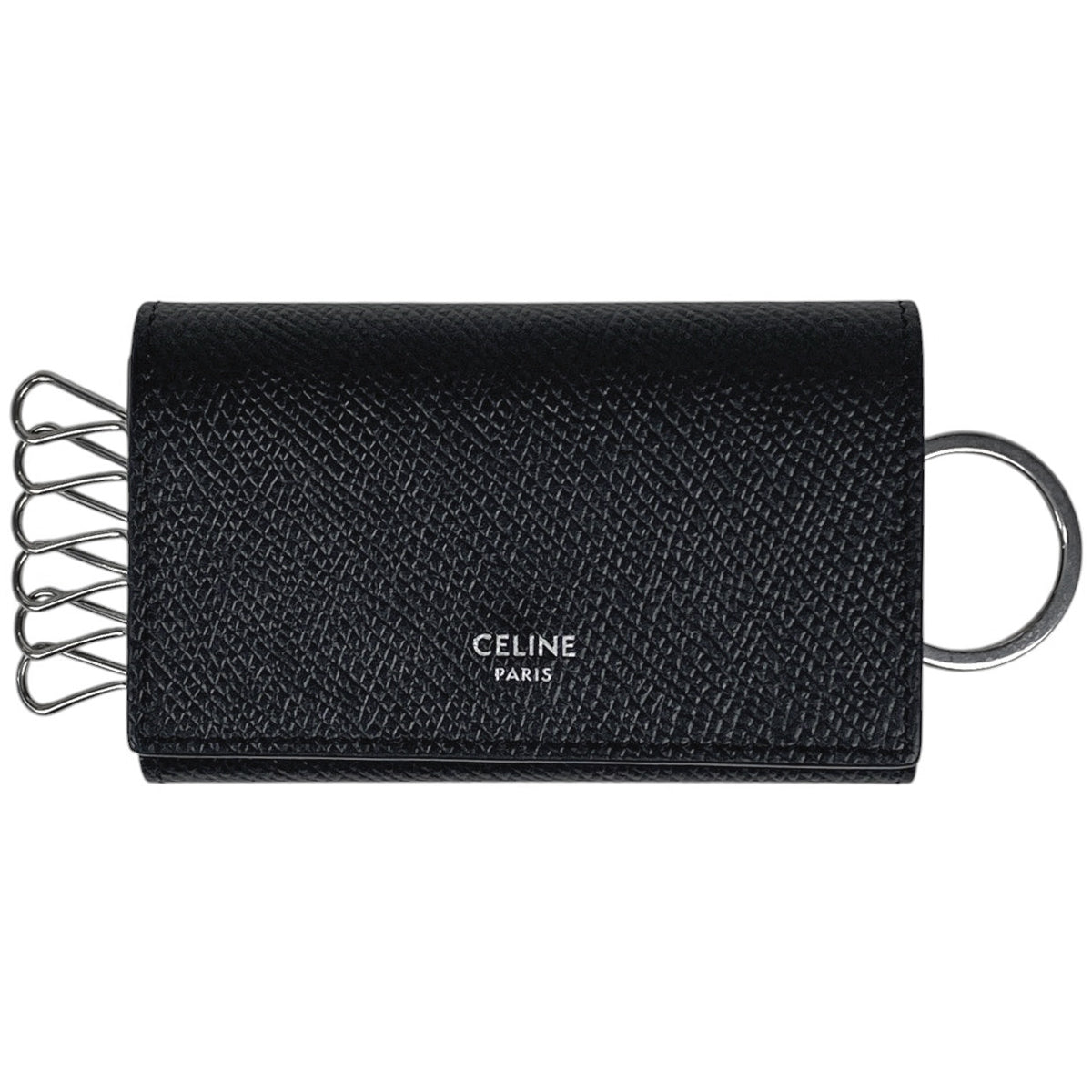 CELINE ブラックレザーキーケース セリーヌ CELINE CELINE キーケース TRIOMPHE 10L813DPV レザー