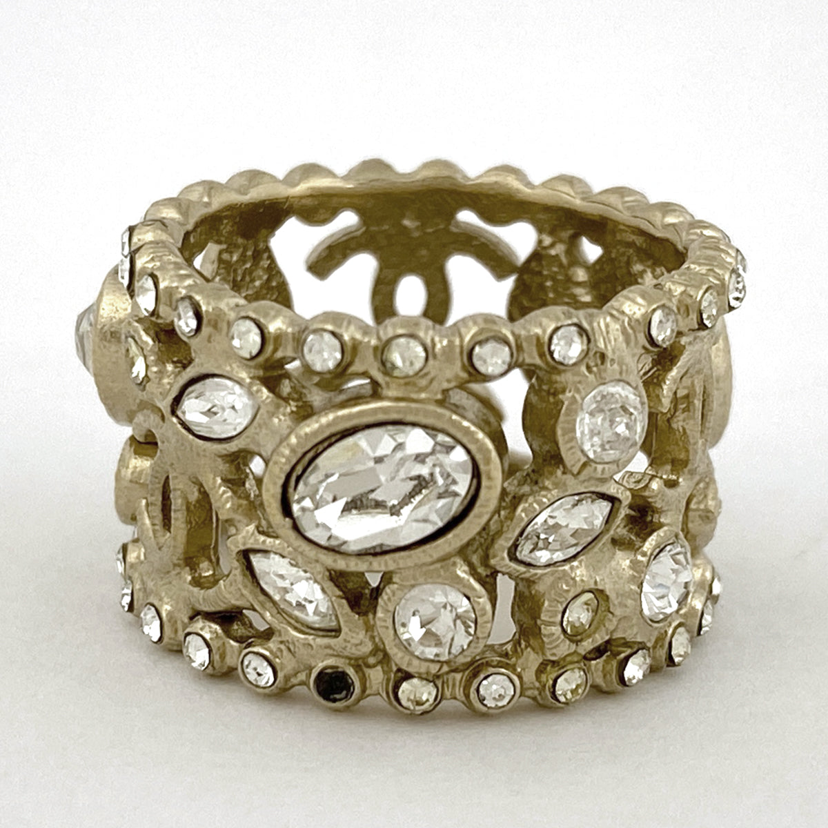 バイセル公式】シャネル ココマーク リング ラインストーン 指輪