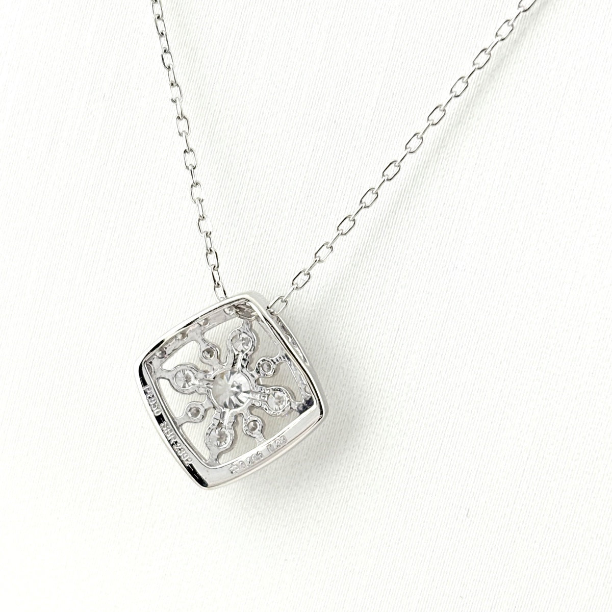 【セット商品】18K花モチーフネックレス・PT850プラチナネックレス フラワーモチーフ デザインネックレス ネックレス Pt950 Pt850