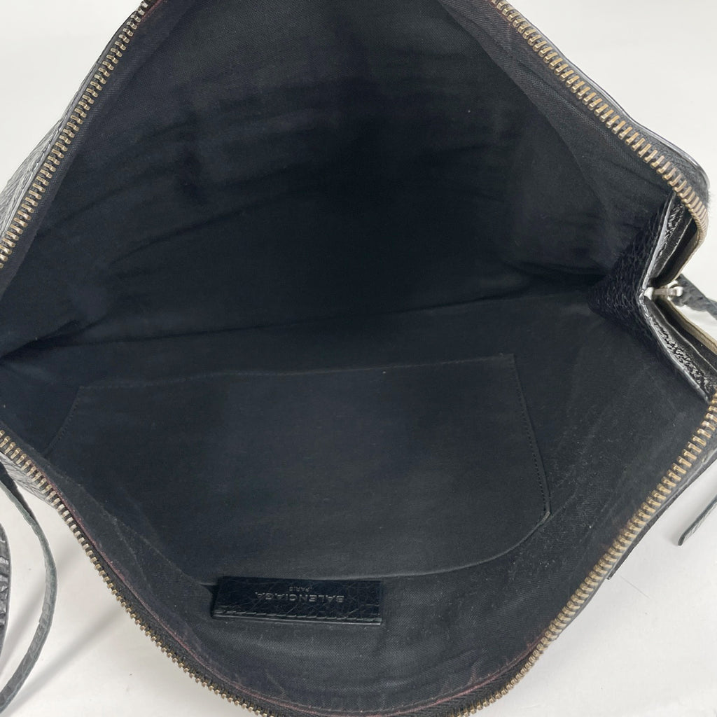 バレンシアガ ロゴ クラッチバッグ セカンドバッグ クラッチバッグ レザー ブラック 362967 レディース 【中古】brbag