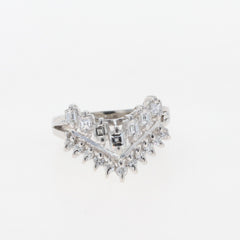 メレダイヤ デザインリング プラチナ 指輪 リング 4.5号 Pt900 ダイヤモンド レディース 【中古】 
 ラッピング可