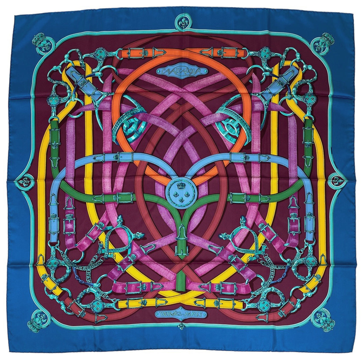 バイセル公式】エルメス カレ 90 CAVALCADOUR カヴァルカ