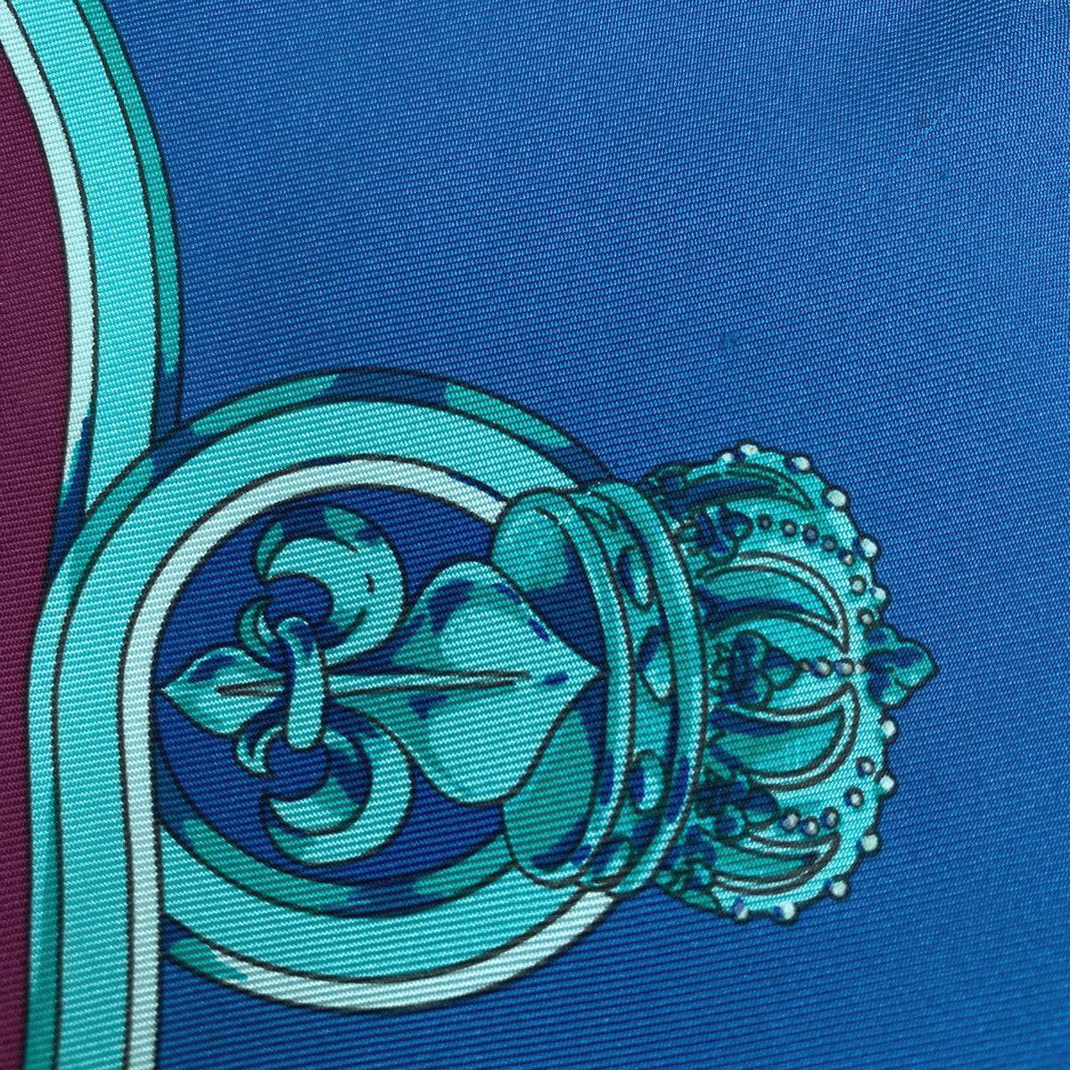 【激レア】エルメスChevalDoubleHeadBangle カレ 90 《ジャングル・ラブ》 - ブルー | Hermès - エルメス