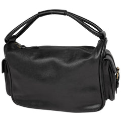 ミュウ ミュウ ロゴ ハンドバッグ ショルダーバッグ ハンドバッグ レザー ブラック レディース 【中古】brbag