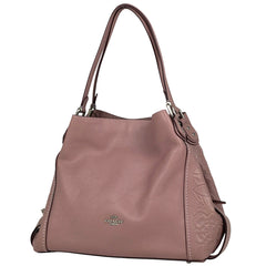 コーチ イーディー ショルダー バッグ フラワー 花柄 トートバッグ レザー ピンク 12034 レディース 【中古】 brbag