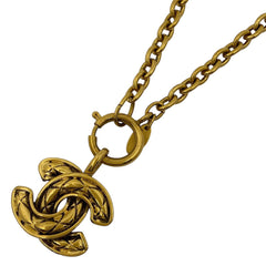 シャネル ココマーク チェーン ネックレス CC ネックレス GP ゴールド レディース 【中古】bracc