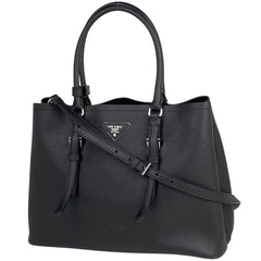 プラダ ロゴプレート ハンドバッグ 2WAY ショルダーバッグ ハンドバッグ レザー ネロ(ブラック) BN2820 レディース 【中古】brbag