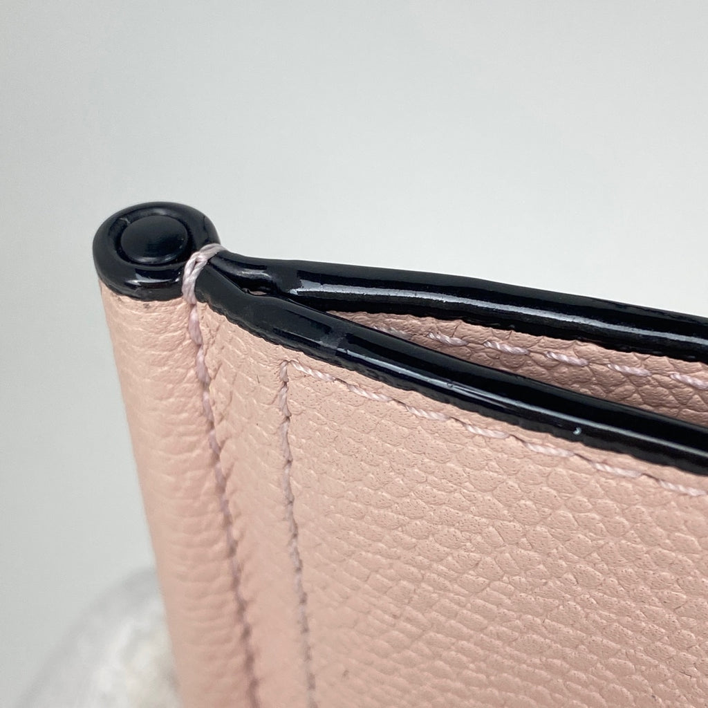 ヴァレクストラ ロゴ カードケース カード入れ カードケース レザー ピンク レディース 【中古】brbag