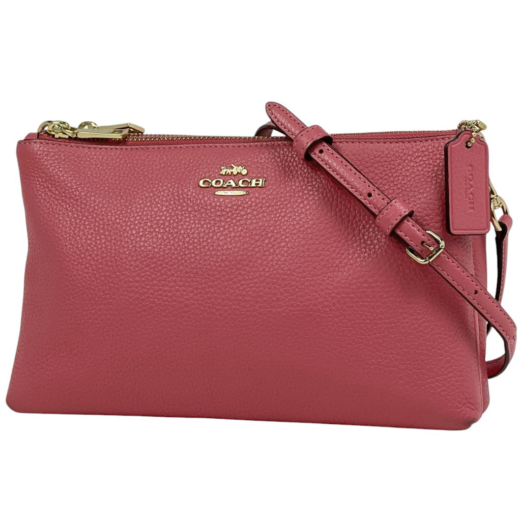 コーチ ロゴ ショルダーバッグ 斜め掛け ショルダーバッグ レザー ピンク F34265 レディース 【中古】brbag
