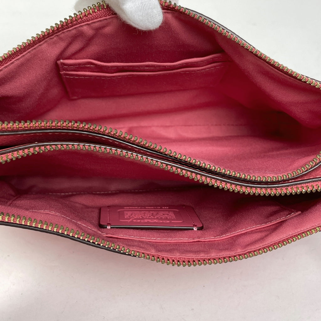 コーチ ロゴ ショルダーバッグ 斜め掛け ショルダーバッグ レザー ピンク F34265 レディース 【中古】brbag