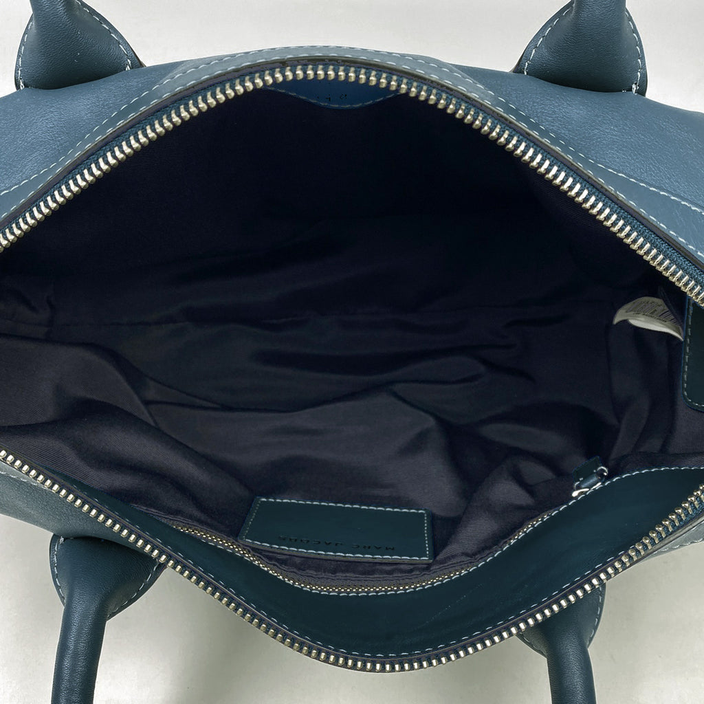 マークジェイコブス ロゴ ハンドバッグ 2WAY ショルダーバッグ ハンドバッグ レザー ブルー レディース 【中古】brbag