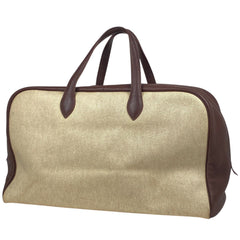 エルメス ヴィクトリア 50 旅行 ハンドバッグ ボストンバッグ トワルアッシュ ブラウン D レディース 【中古】brbag
