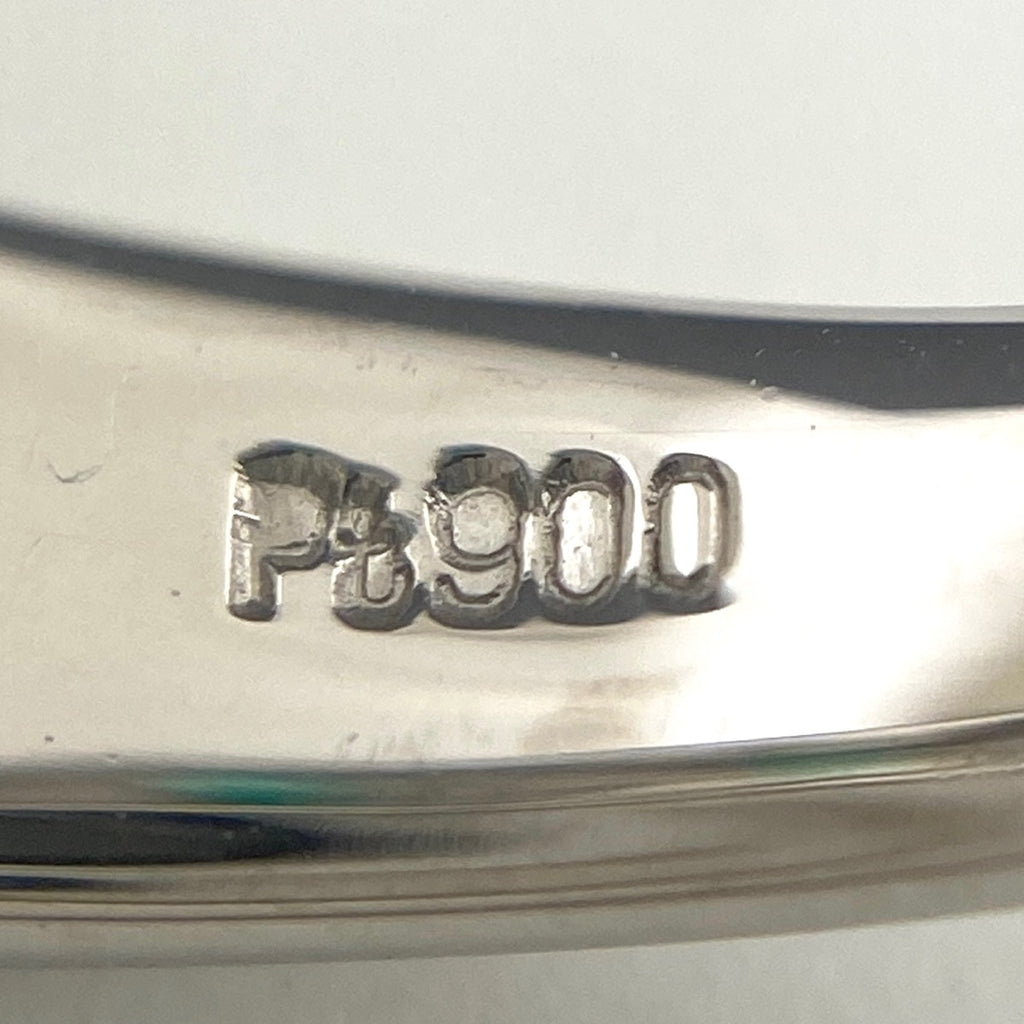 エメラルド デザインリング プラチナ 指輪 メレダイヤ リング 12号 Pt900 エメラルド ダイヤモンド レディース 【中古】nbjwl