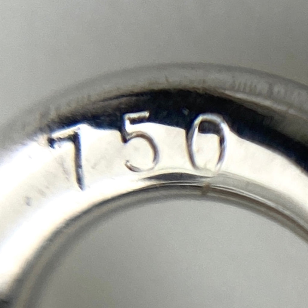 ジュネ メレダイヤ デザインネックレス WG ホワイトゴールド ペンダント スイング ネックレス 750 WG ダイヤモンド レディース 【中古】brjwl