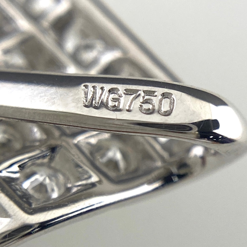 ジュネ サファイア ペンダントトップ WG ホワイトゴールド メレダイヤ ダイヤモンド ペンダントトップ 750 WG サファイア レディース 【中古】brjwl