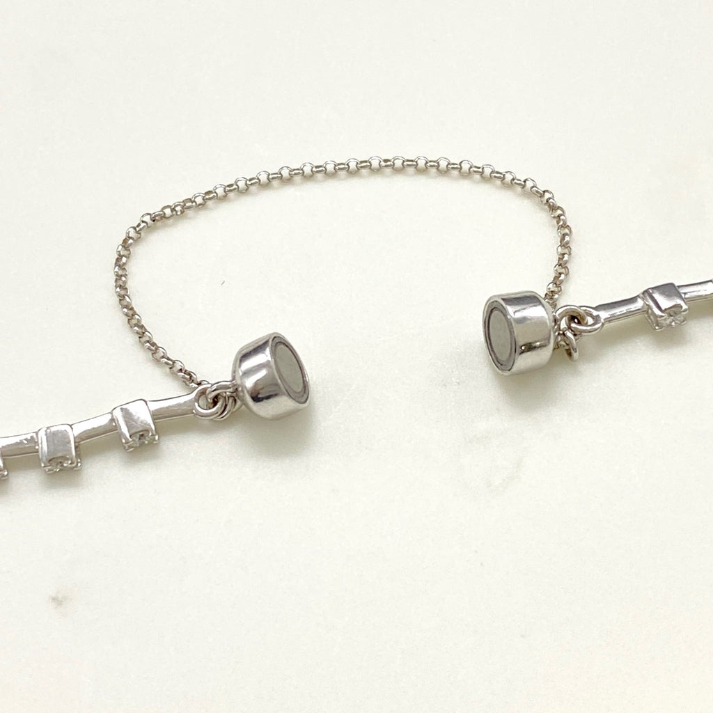 タサキ メレダイヤ デザインブレスレット WG ホワイトゴールド 腕輪 ブレスレット K18 WG ダイヤモンド レディース 【中古】brjwl