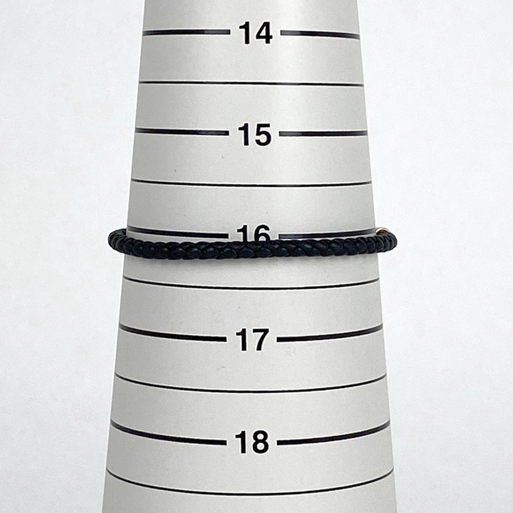 エルメス グレナン ブレスレット 腕輪 ブレスレット GP レザー ゴールド ブラック レディース 【中古】bracc