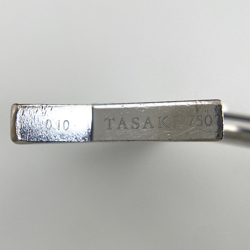 タサキ コメットプラス バングル 腕輪 パール 真珠 メレダイヤ ブレスレット 750 パール ダイヤモンド レディース 【中古】brjwl