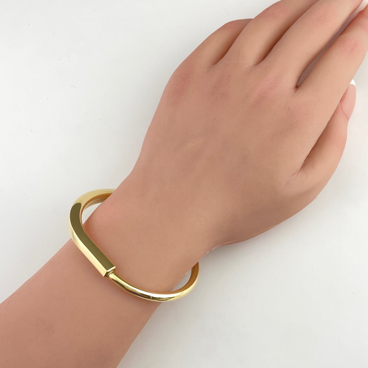 バイセル公式】ティファニー ロックリング キー バングル YG