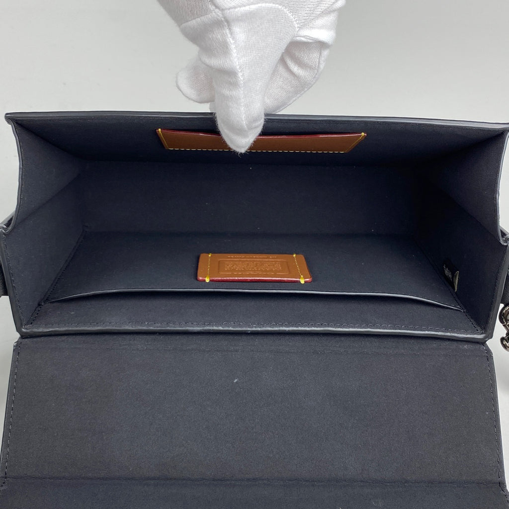 コーチ タビー ボックス ハンドバッグ 2WAY ショルダーバッグ ハンドバッグ レザー ブラック CH750 レディース 【中古】brbag