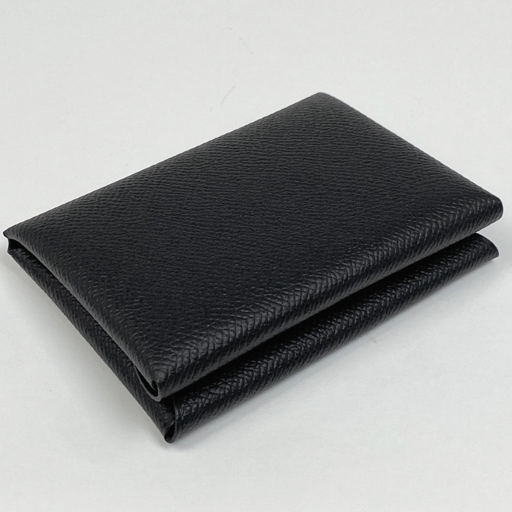 エルメス カルヴィ デュオ カードケース コインケース ヴォーエプソン ブラック レディース 【中古】brbag