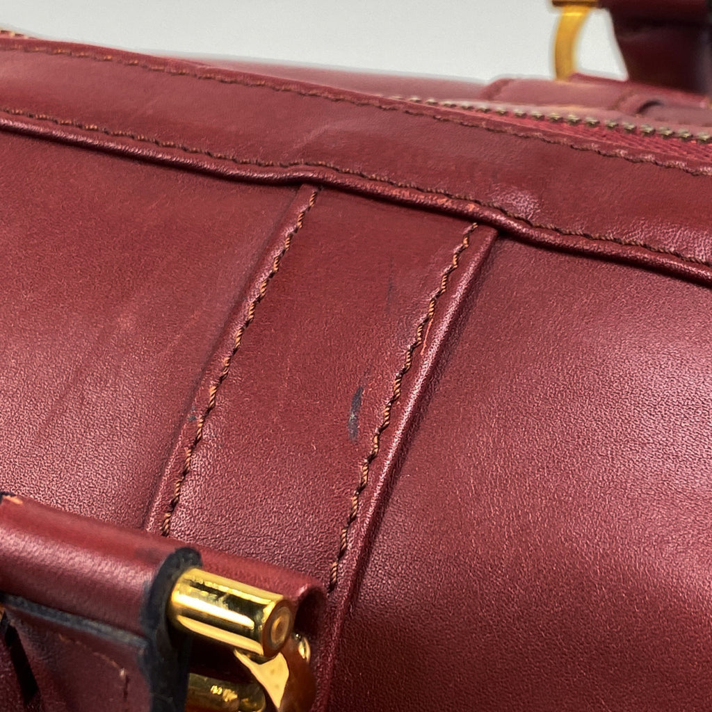 カルティエ マストライン ボストンバッグ ハンドバッグ ボストンバッグ レザー ボルドー レディース 【中古】 brbag