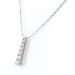 メレダイヤ デザインネックレス WG ホワイトゴールド ペンダント ネックレス K18 WG ダイヤモンド レディース 【中古】nbjwl
