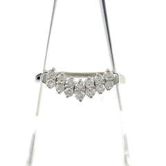 メレダイヤ デザインリング プラチナ 指輪 メレダイヤ リング 11号 Pt900 ダイヤモンド レディース 【中古】nbjwl