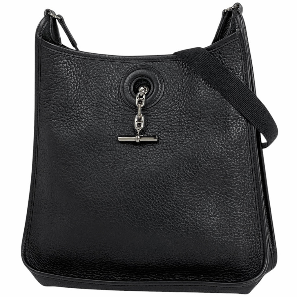 エルメス ヴェスパ PM シェーヌダンクル ショルダーバッグ トリヨンクレマンス ブラック □C レディース 【中古】 brbag