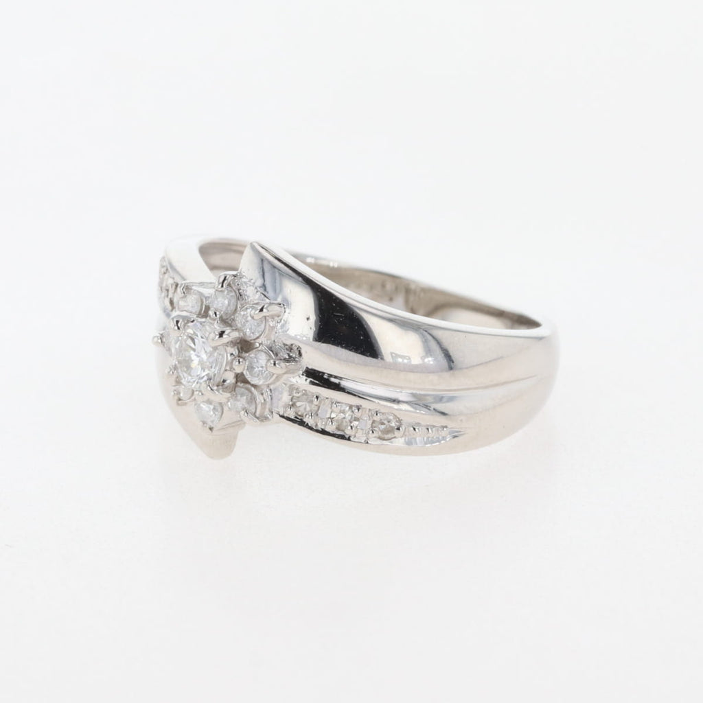 メレダイヤ デザインリング プラチナ 指輪 メレダイヤ リング 12号 Pt900 ダイヤモンド レディース 【中古】nbjwl