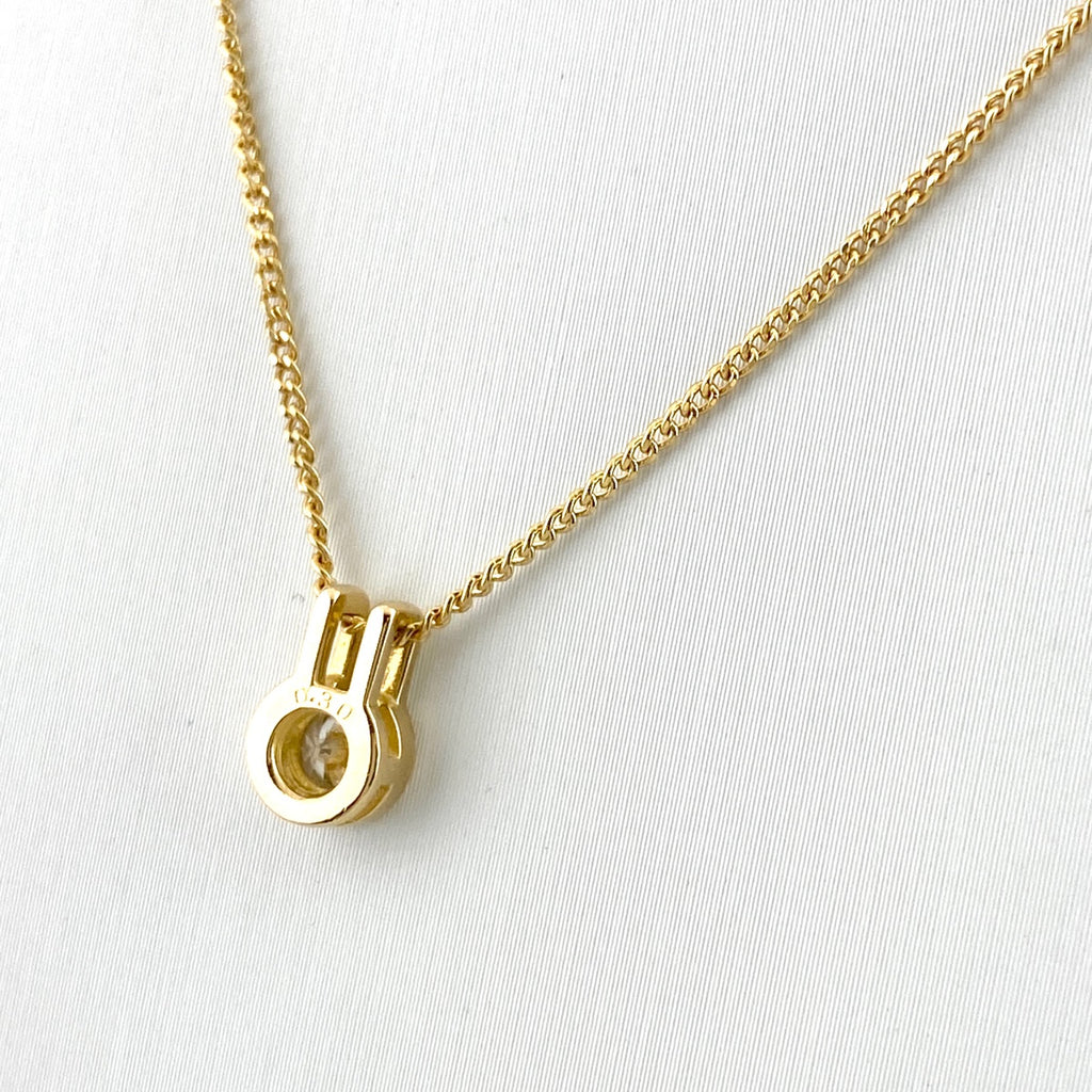 ダイヤモンド デザインネックレス YG イエローゴールド ペンダント ネックレス K18 ダイヤモンド レディース 【中古】nbjwl