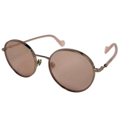 モンクレール ロゴ サングラス アイウェア ミラーレンズ サングラス メタル ゴールド ピンク ML0146 レディース 【中古】brbag