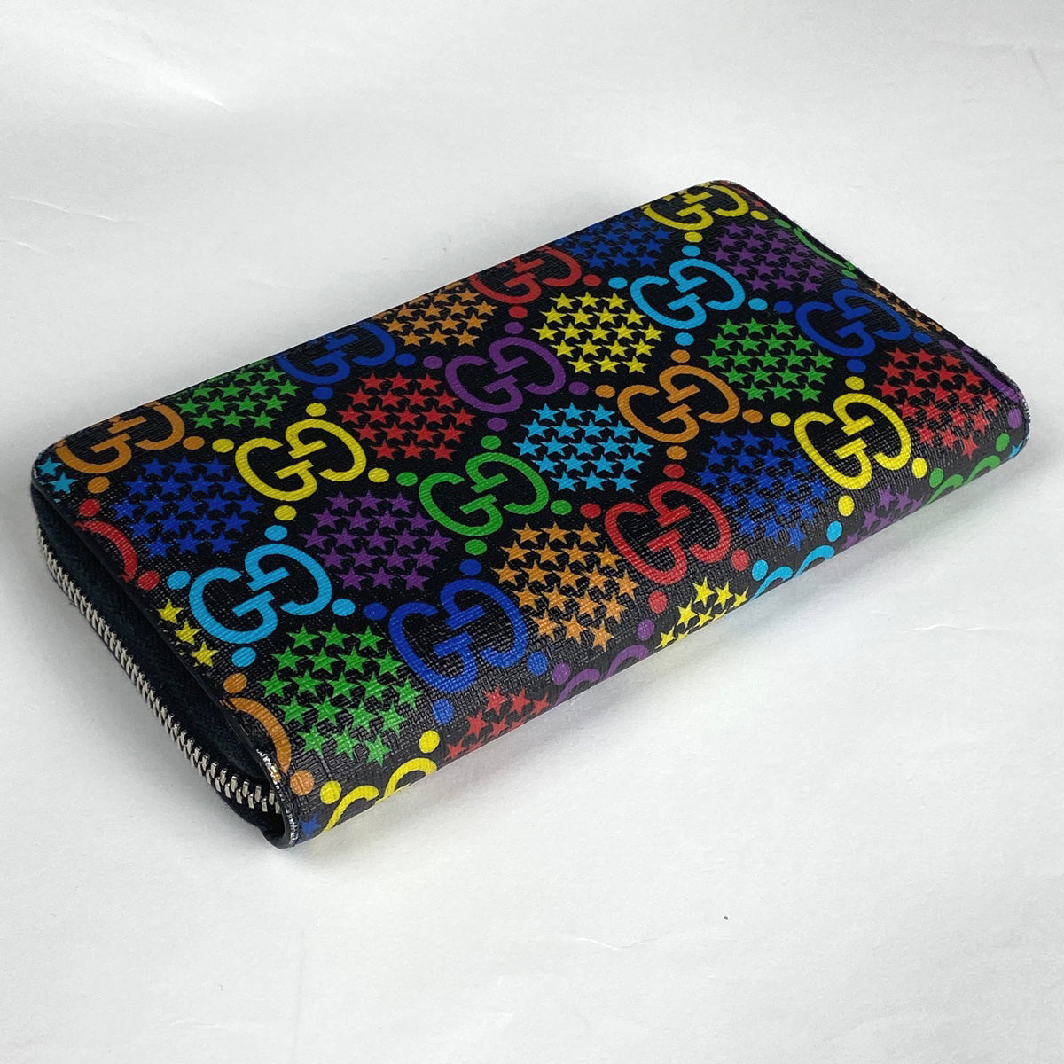 GUCCI グッチ　サイケデリックジップアップラウンド式長財布 バイセル公式】グッチ GG サイケデリック ジップアラウンド