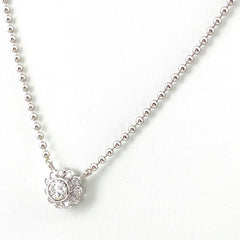 ダイヤモンド デザインネックレス プラチナ ペンダント メレダイヤ ネックレス Pt900 Pt850 ダイヤモンド レディース 【中古】nbjwl