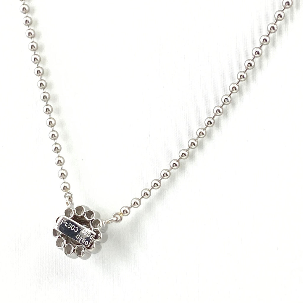 ダイヤモンド デザインネックレス プラチナ ペンダント メレダイヤ ネックレス Pt900 Pt850 ダイヤモンド レディース 【中古】nbjwl