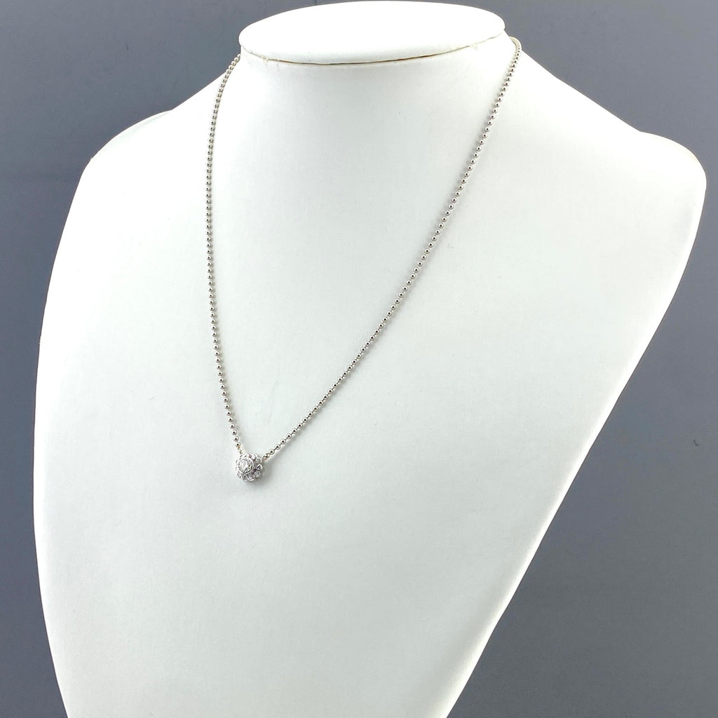 ダイヤモンド デザインネックレス プラチナ ペンダント メレダイヤ ネックレス Pt900 Pt850 ダイヤモンド レディース 【中古】nbjwl