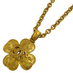 シャネル ココマーク チェーン ネックレス クローバー ネックレス GP ゴールド レディース 【中古】  bracc