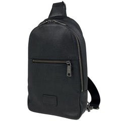 コーチ ロゴ ボディバッグ ショルダーバッグ ボディバッグ レザー ブラック 71709 メンズ 【中古】