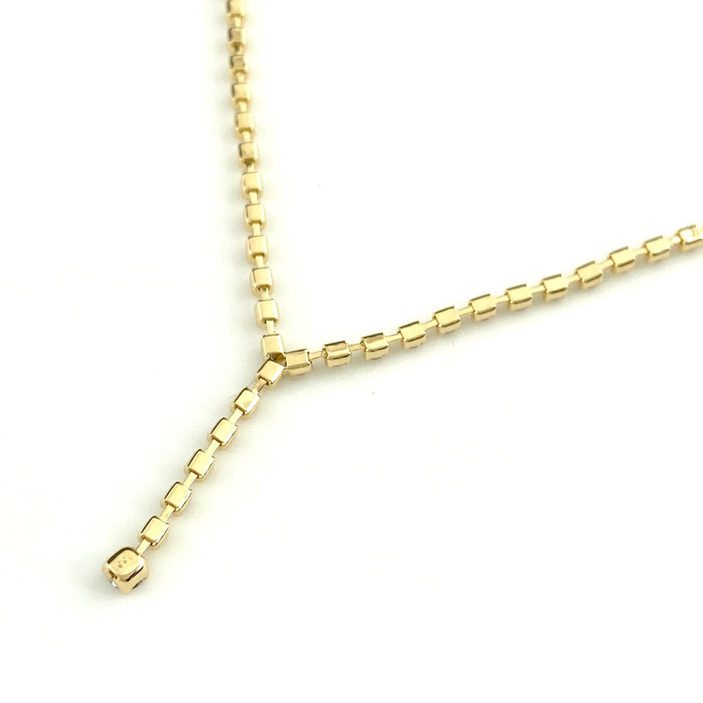 メレダイヤ デザインネックレス YG イエローゴールド ペンダント ネックレス K18 ダイヤモンド レディース 【中古】 
 ラッピング可
