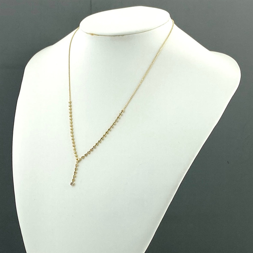 メレダイヤ デザインネックレス YG イエローゴールド ペンダント ネックレス K18 ダイヤモンド レディース 【中古】 
 ラッピング可