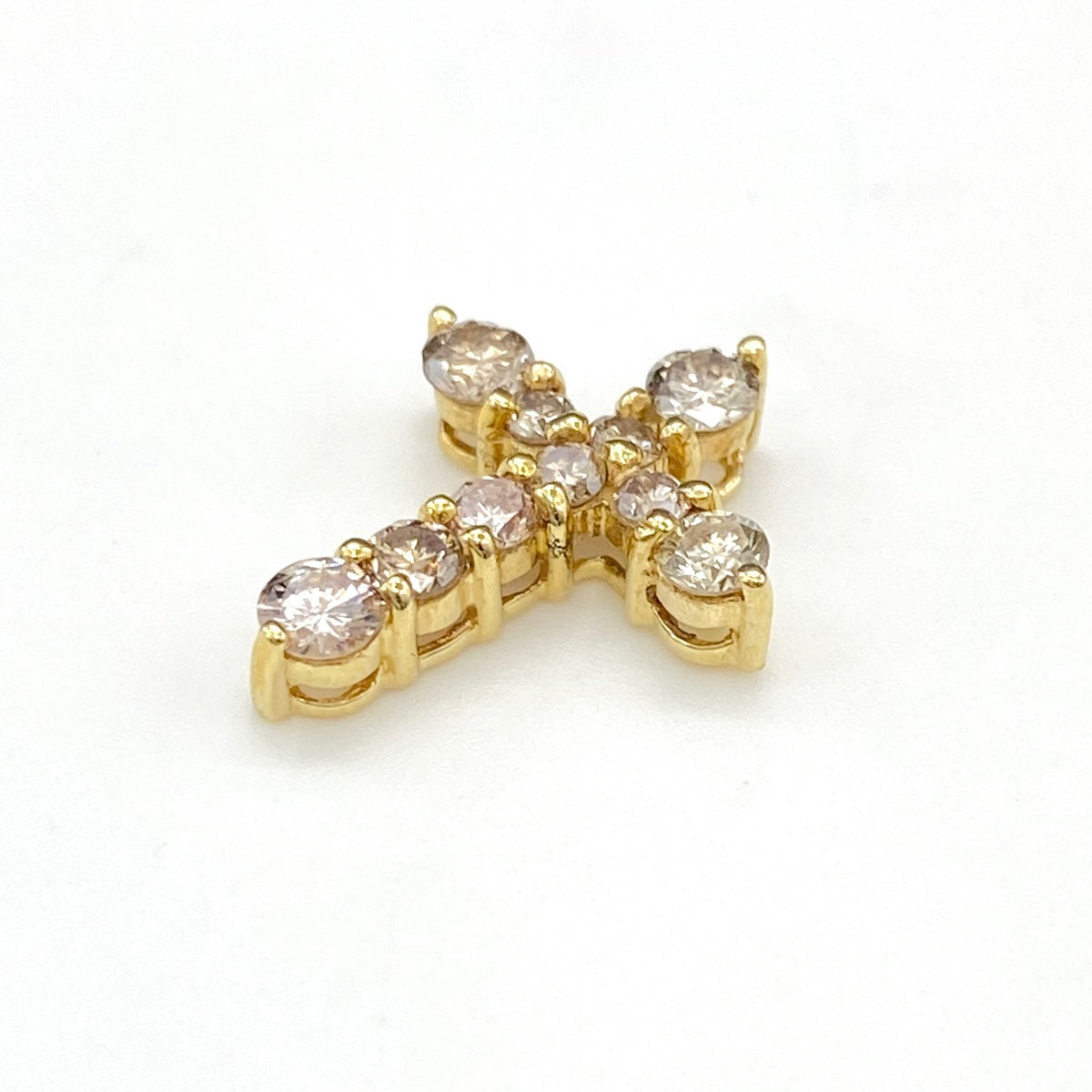 バイセル公式】クロスモチーフ ペンダントトップ YG イエロー