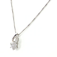 メレダイヤ デザインネックレス プラチナ ペンダント ネックレス Pt900 Pt850 ダイヤモンド レディース 【中古】nbjwl