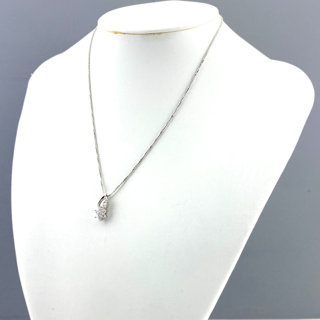 メレダイヤ デザインネックレス プラチナ ペンダント ネックレス Pt900 Pt850 ダイヤモンド レディース 【中古】nbjwl