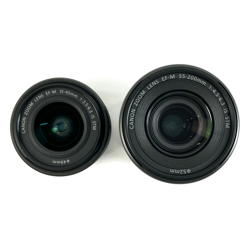 キヤノン Canon EOS Kiss M2 ダブルズームキット ブラック  デジタル ミラーレス 一眼カメラ 【中古】cambb
