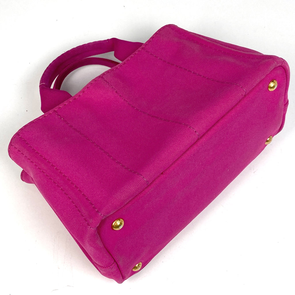 プラダ カナパ トート 2WAY ショルダーバッグ ハンドバッグ トートバッグ キャンバス ピンク レディース 【中古】brbag
