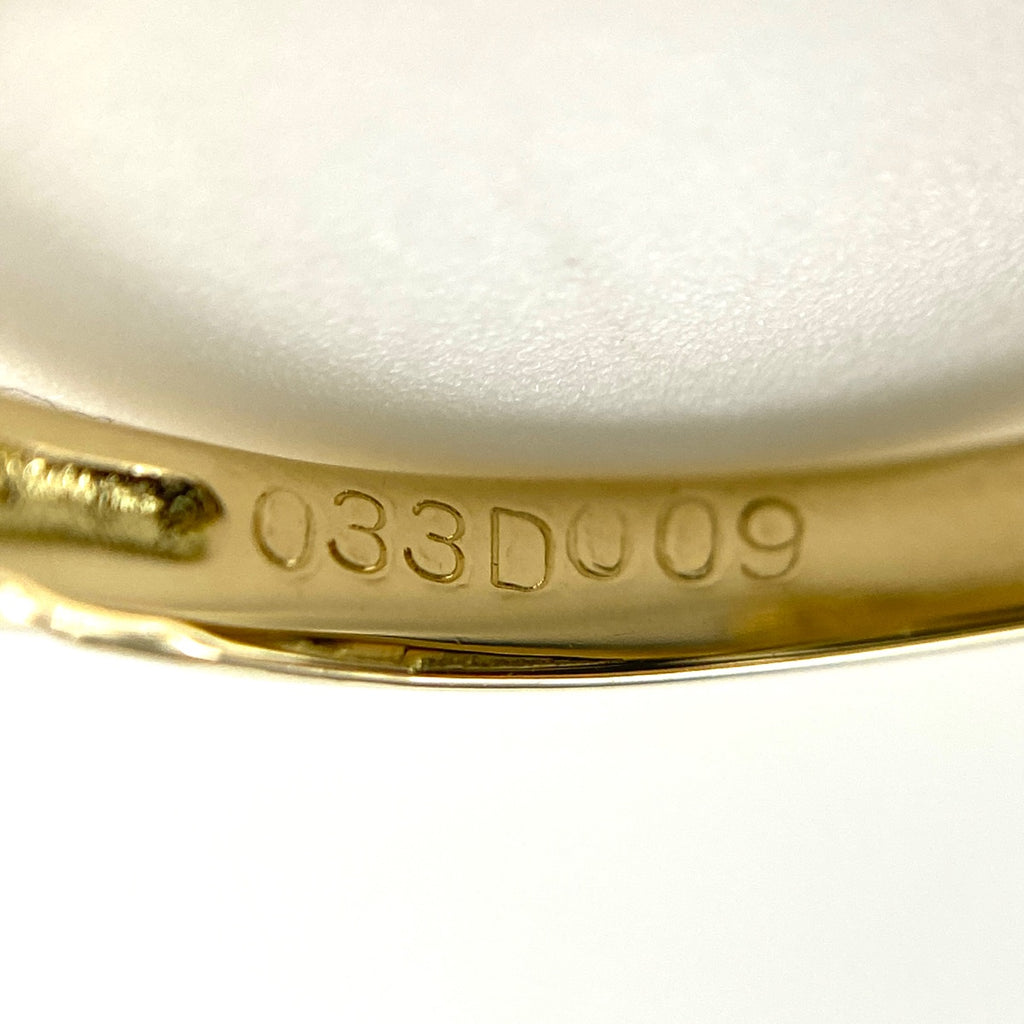 ハートモチーフ デザインリング YG イエローゴールド 指輪 サファイア メレダイヤ スイング リング 10.5号 K18 サファイア ダイヤモンド レディース 【中古】nbjwl