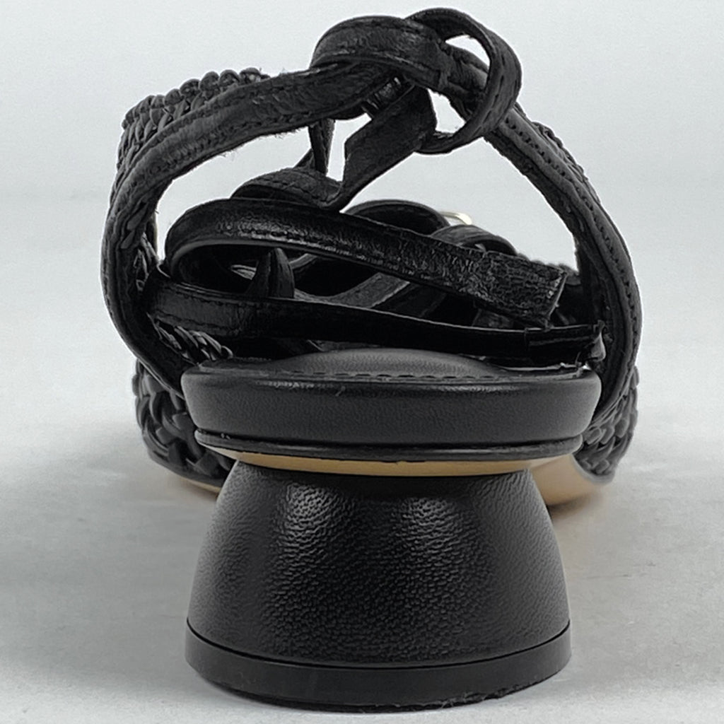 サルヴァトーレフェラガモ ヴァラリボン パンプス アンクルストラップ メッシュ 靴 パンプス レザー ブラック レディース 【中古】brapp