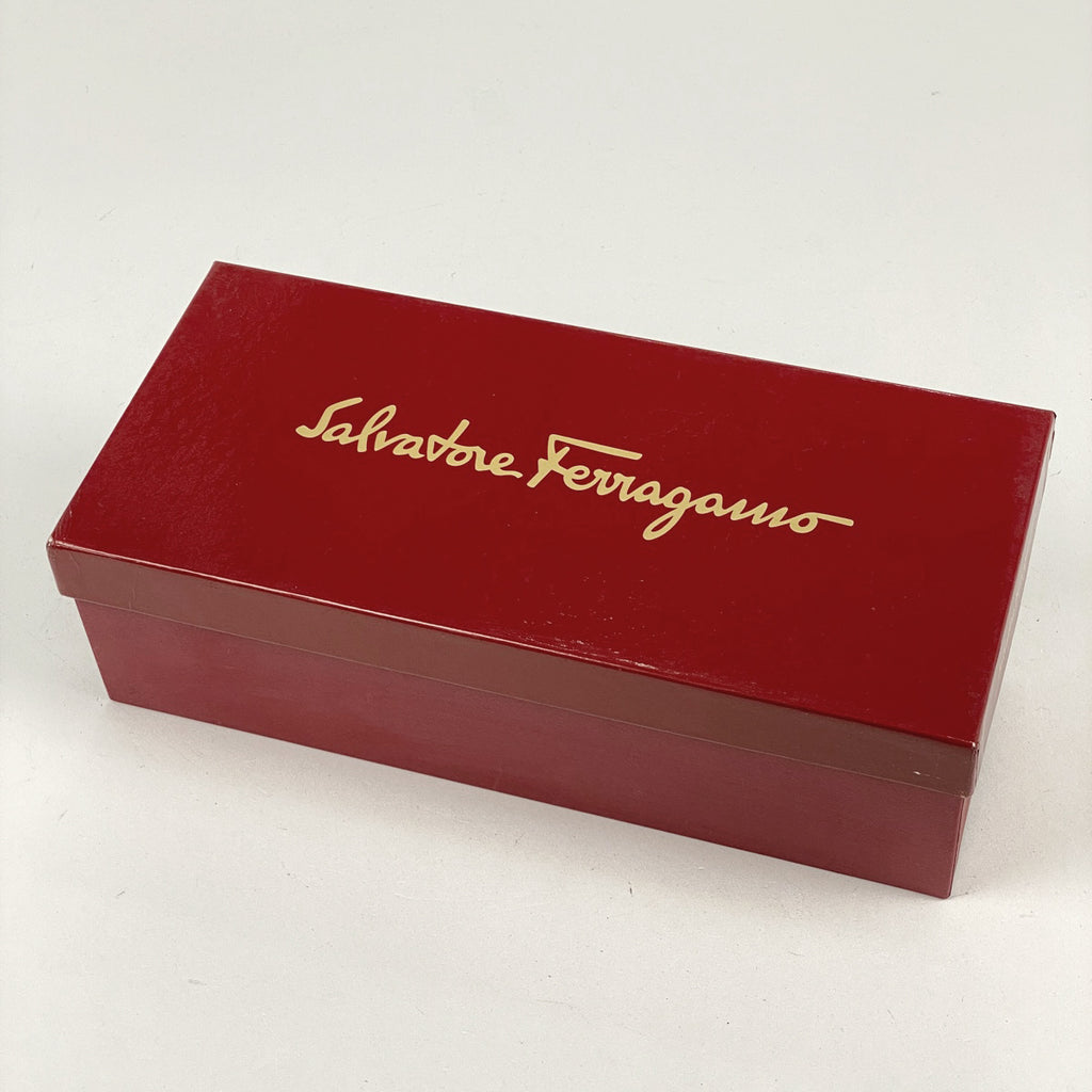 サルヴァトーレフェラガモ ヴァラリボン パンプス アンクルストラップ メッシュ 靴 パンプス レザー ブラック レディース 【中古】brapp