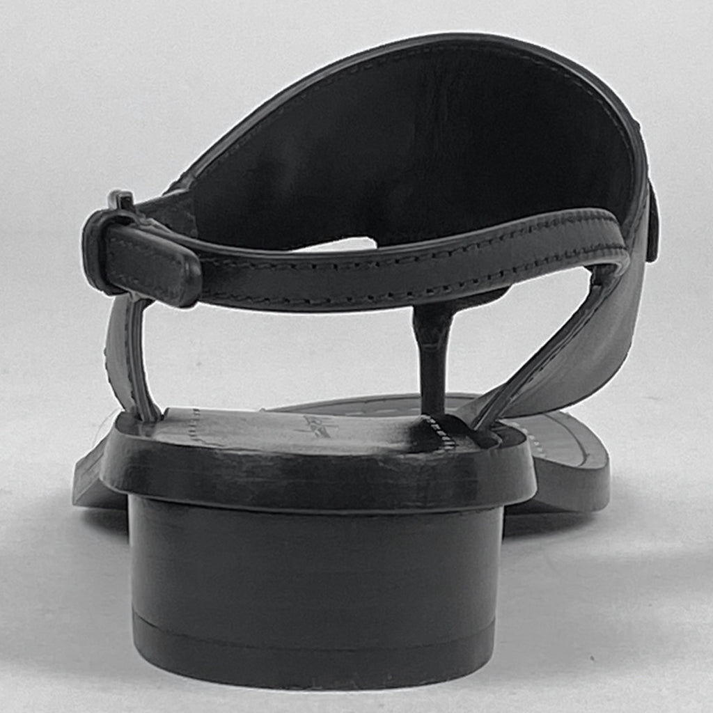 サルヴァトーレフェラガモ ダブルガンチーニ トングサンダル 靴 サンダル レザー ブラック レディース 【中古】brapp