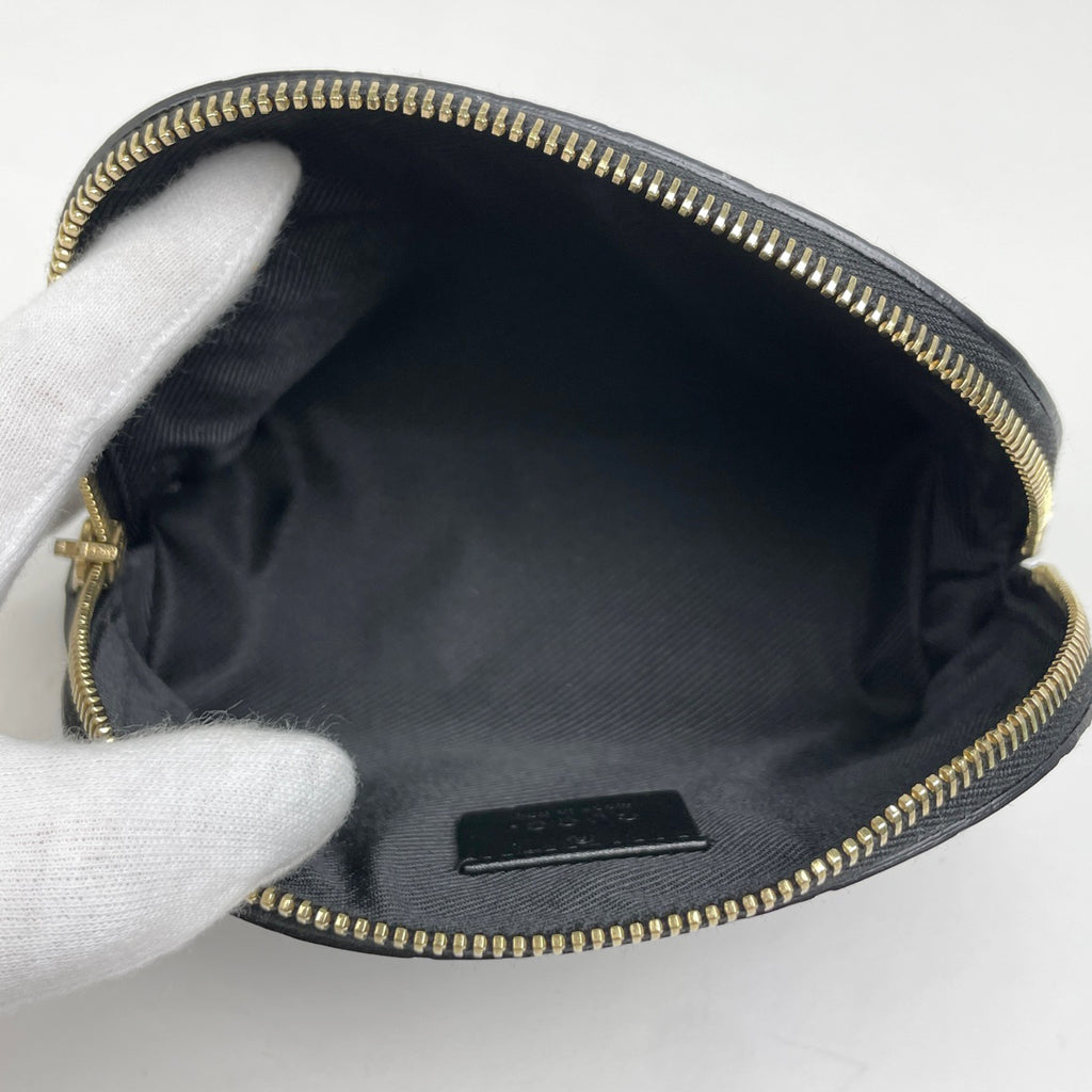 グッチ グッチシマ ポーチ GG柄 シグネチャー 化粧ポーチ シマレザー ブラック 141810 レディース 【中古】brbag